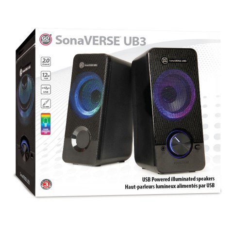 LED Computer Speakers for Desktop and Laptop - USB Power with 2.5