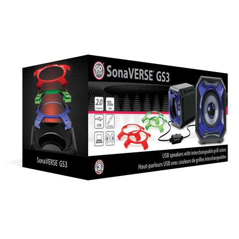 GOgroove SonaVERSE GS3 USB Computer Speakers with Interchangeable